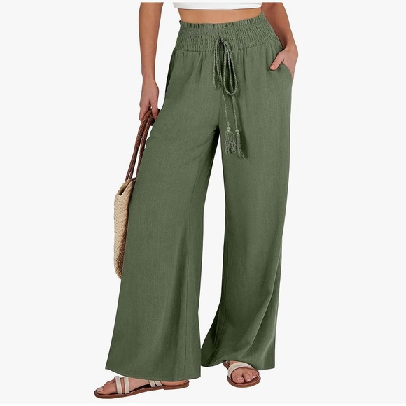 Women's  Anrabess Green Wide-Leg Pants XXL - Picture 1 of 7